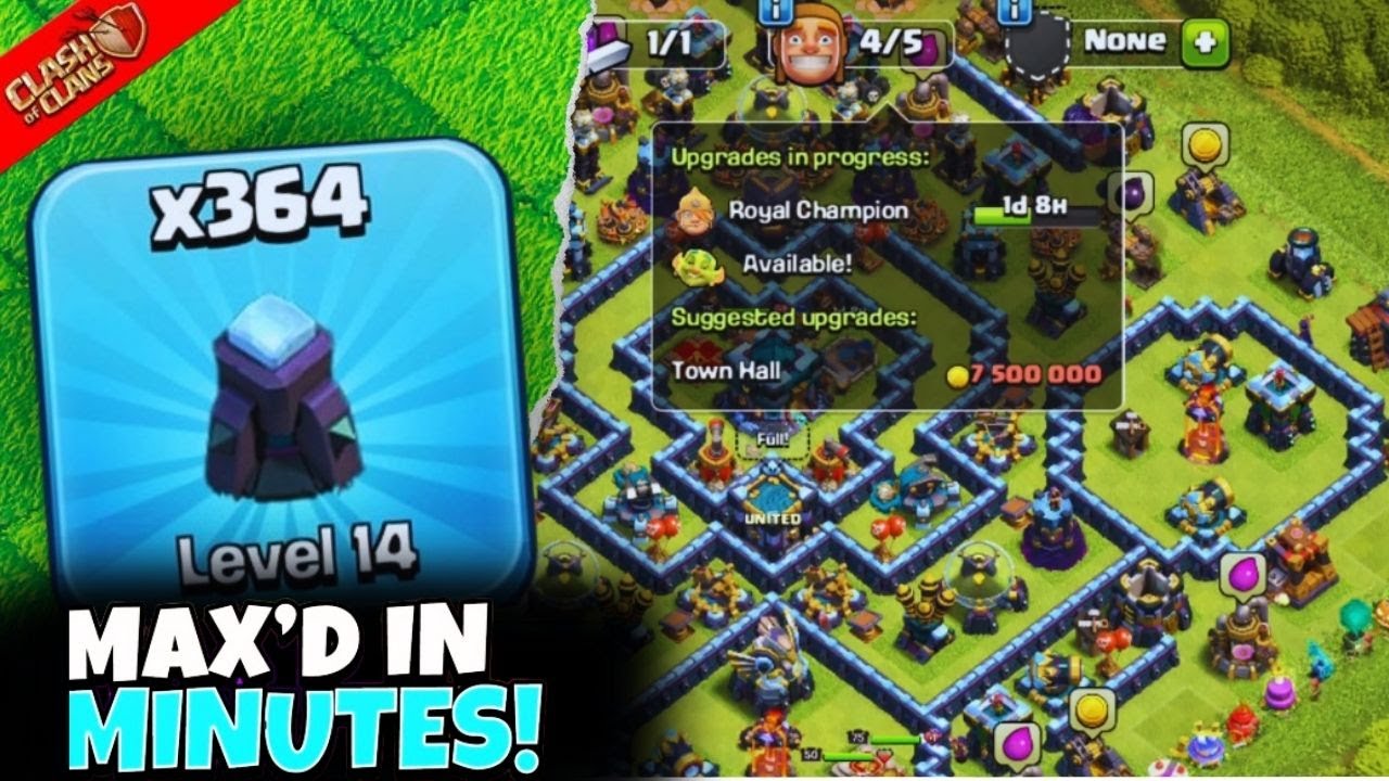 Max Your Base Fast with Hammer Jam! Walls Fully Upgraded in Clash of ...