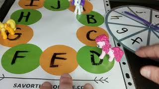 Letter Match Game- Uppercase and Lowercase. Printable Board Games for Preschoolers.