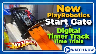 New PlayRobotics Start Gate and Digital Timer Track Time Trails | Hot Wheels Racing  | Drag Racing