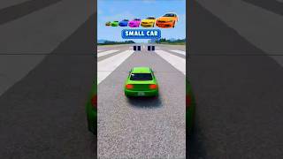Big & Small Car Vs Explosive Barrels #beamng