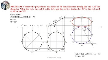 PROBLEM 6, PROJECTIONS OF PLANES (Engineering drawing by N.D.BHATT)