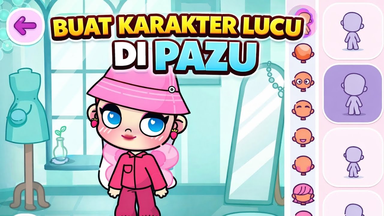 Ide karekter pazu lucu serba pink 