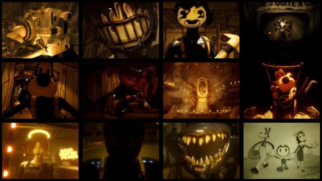 Bendy And The Ink Machine Chapter 1 5 All Cutscenes - 