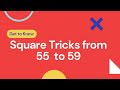 🤯💯 55 to 59 Square Tricks #youtube #square #squaretrick #maths #tricks