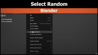 Blender: Select Random #blender3d #blender3d