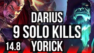 DARIUS vs YORICK (TOP) | 9 solo kills | EUW Master | 14.8