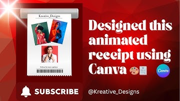 Designed this animated receipt using Canva | Canva Tutorial