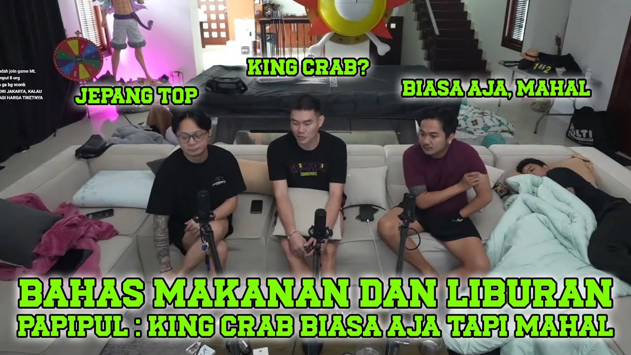 PAPIPUL : KING CRAB BIASA AJA  !! NGOBROL MAKANAN & LIBURAN BARENG GARRY & BRAVY !! #marapthon #yb