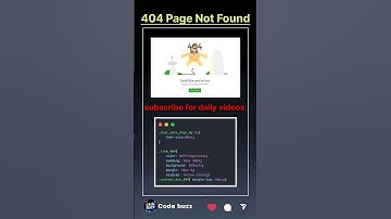 🚀404 page not found using html and css | web development | code buzz | #coding #webdevelopment