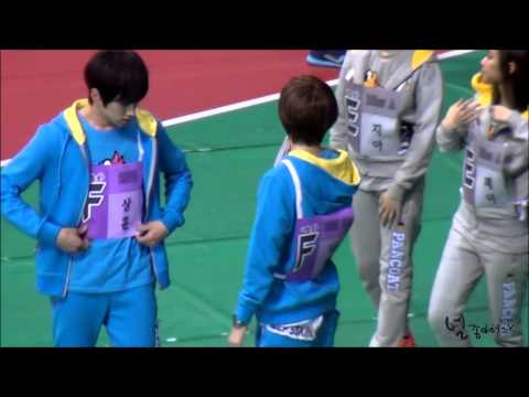 130128 아육대 짜요짜요 먹는 겸둥이 니엘이