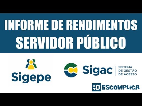 Informe de Rendimentos Servidor Público SIGAC SIGEPE 2021