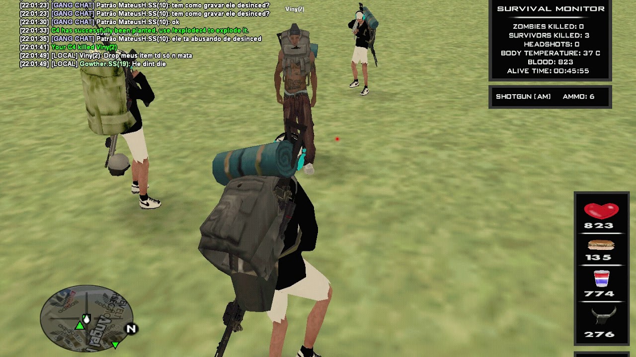 SAMP DayZ - FakeStaff | MateusH.SS Died For Viny (Desycend) |