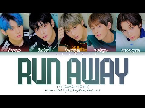 TXT - Run Away (Color Coded Lyrics Eng/Rom/Han/가사)