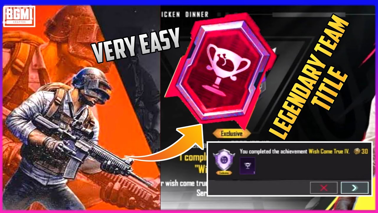 EASY WAY TO GET LEGENDARY TEAM TITLE IN BGMI || LEGENDARY TEAM TITLE