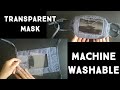 DIY transparent mask with changeable clear window | Make a transparent mask that is machine washable