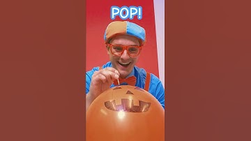 Pop the BALLOON 🎃 🎈for a HALLOWEEN SURPRISE! #shorts #blippi