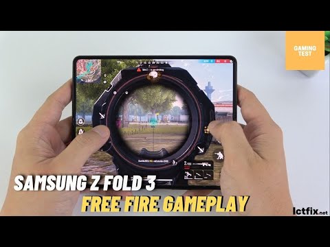 Samsung Z Fold 3 5G Free Fire Gaming test | Snapdragon 888, 120HZ