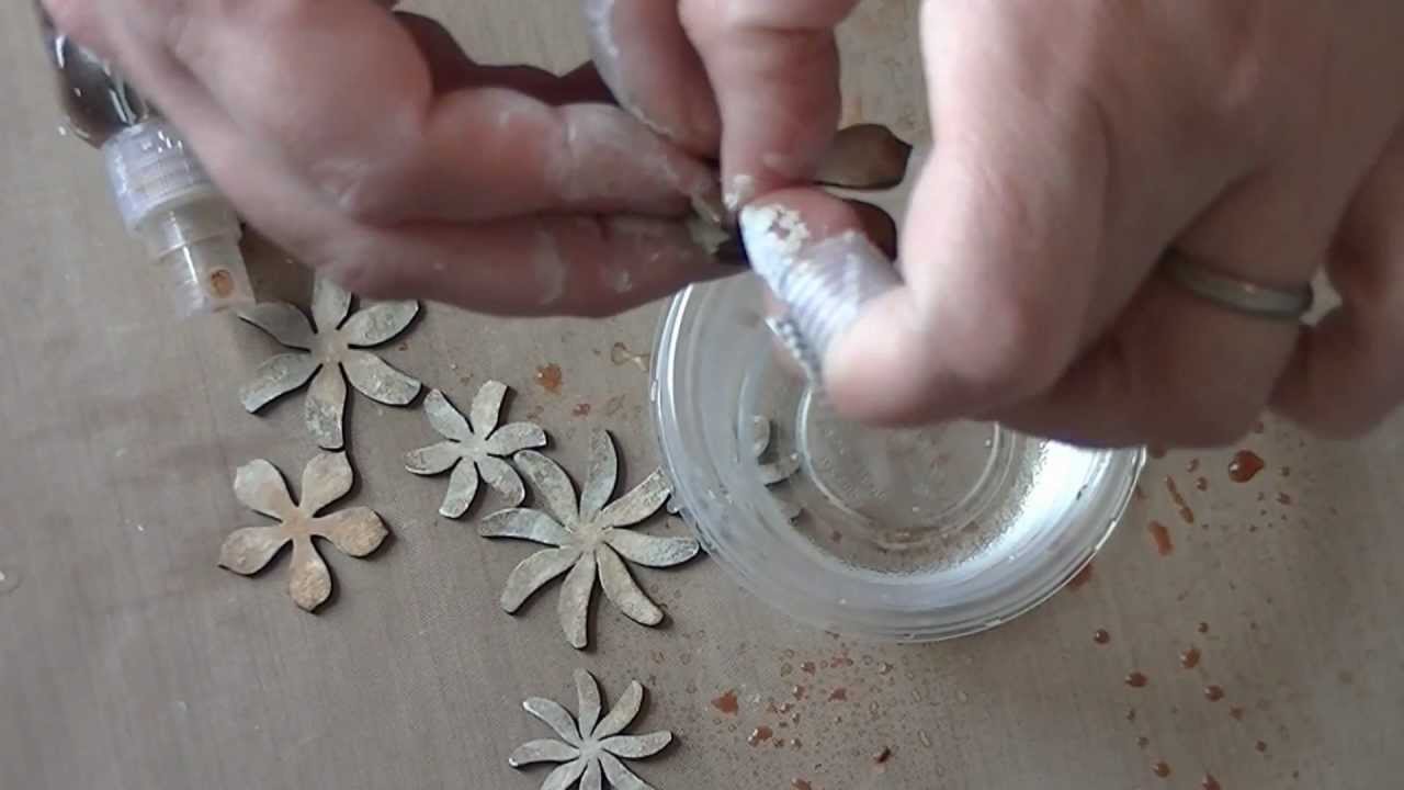 Grungy Chipboard flower - YouTube