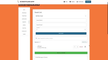 Guest Management on Eventflow.app!