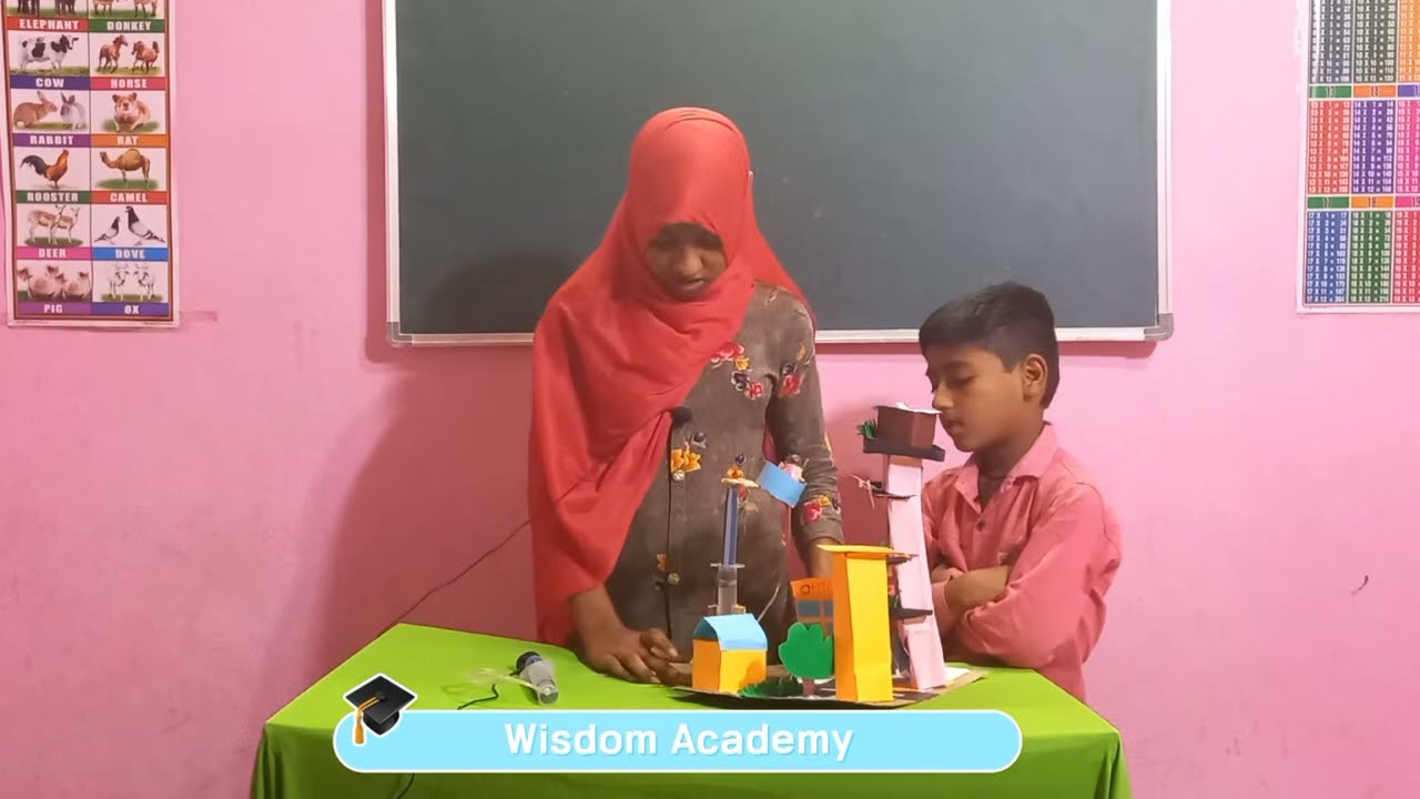 Volcano model and hydraulic Machine project |Wisdom Academy
