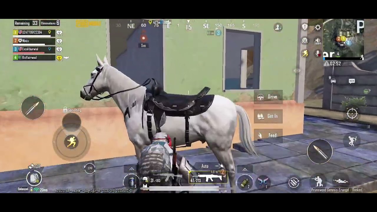 PUBG travel on 2 horses