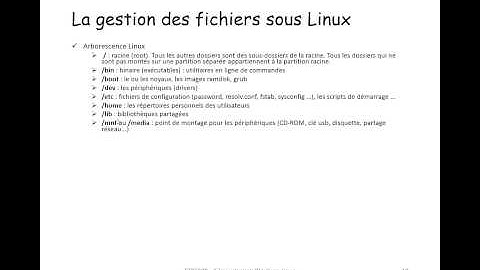ETRS508 Vidéo 8 Arborescence Linux
