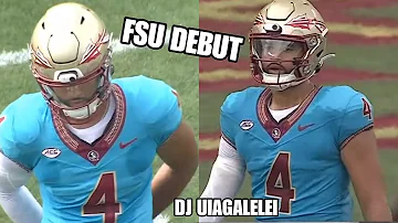 EVERY THROW: DJ Uiagalelei FSU DEBUT! @ Florida State Spring Game 😅 “Getting His FEET WET!”
