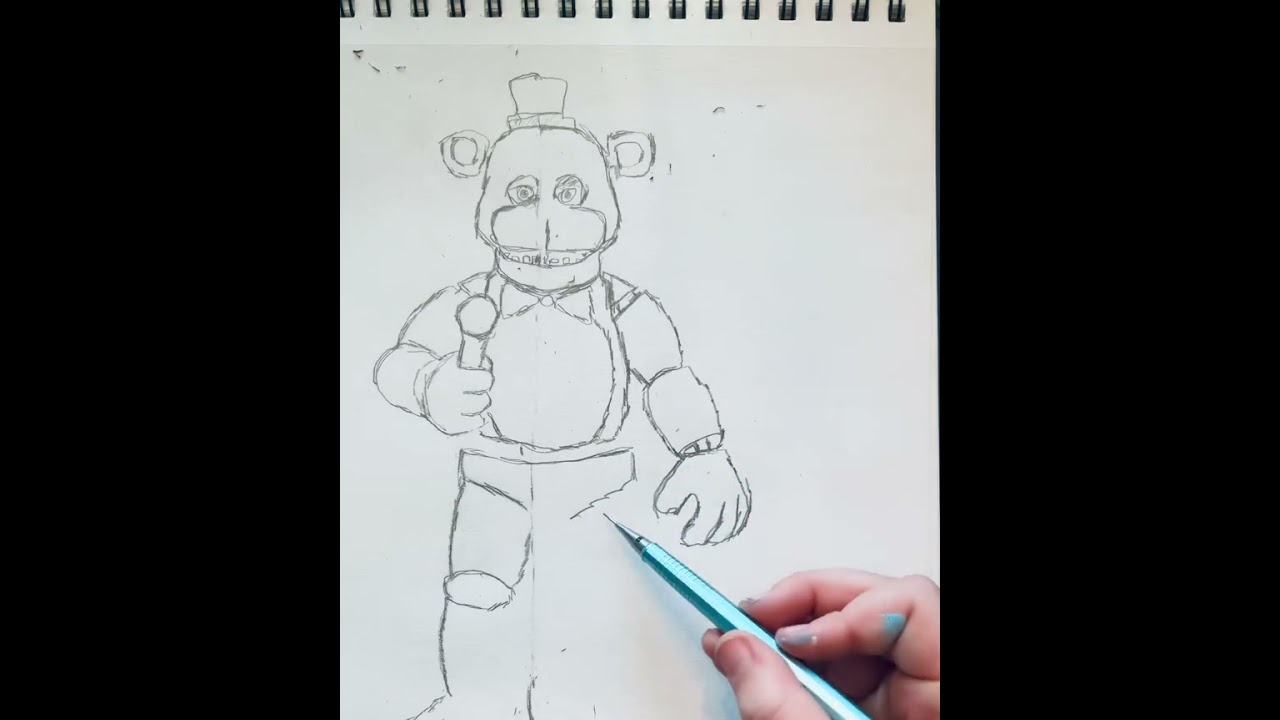 Freddy Fnaf Drawing ￼🐻 recommend on 2X speed👍