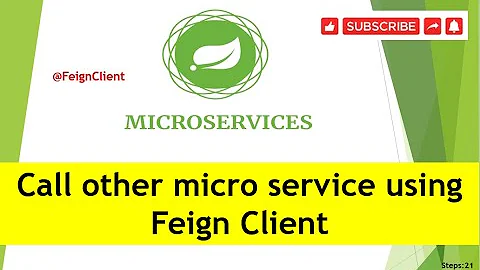 Step 21  Implementation  of Feign Client to Call Other micro services.