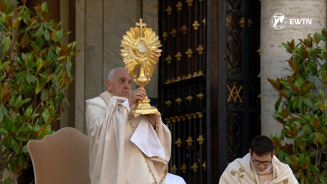 El Papa Francisco celebró la Misa y procesión del Corpus Christi 2024 ...