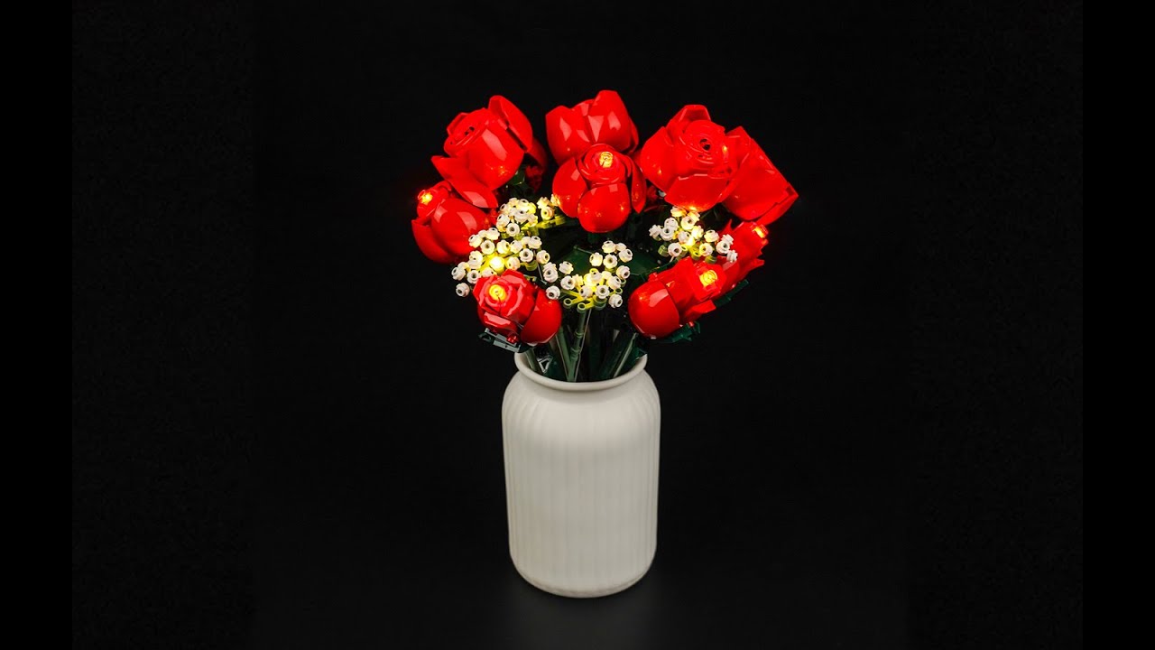BrickBling Light Kit for LEGO Icons Bouquet of Roses 10328 - YouTube