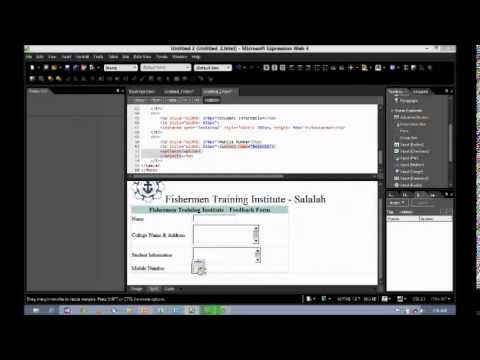 How to create a Feedback Form using HTML Controls in Expression Web 4 ... image.