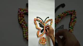 Butterfly craft | butterfly craft with thermocol balls #shorts #wallhanging #butterfly