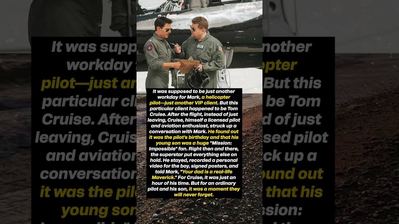 An incredibly kind gesture from Tom Cruise