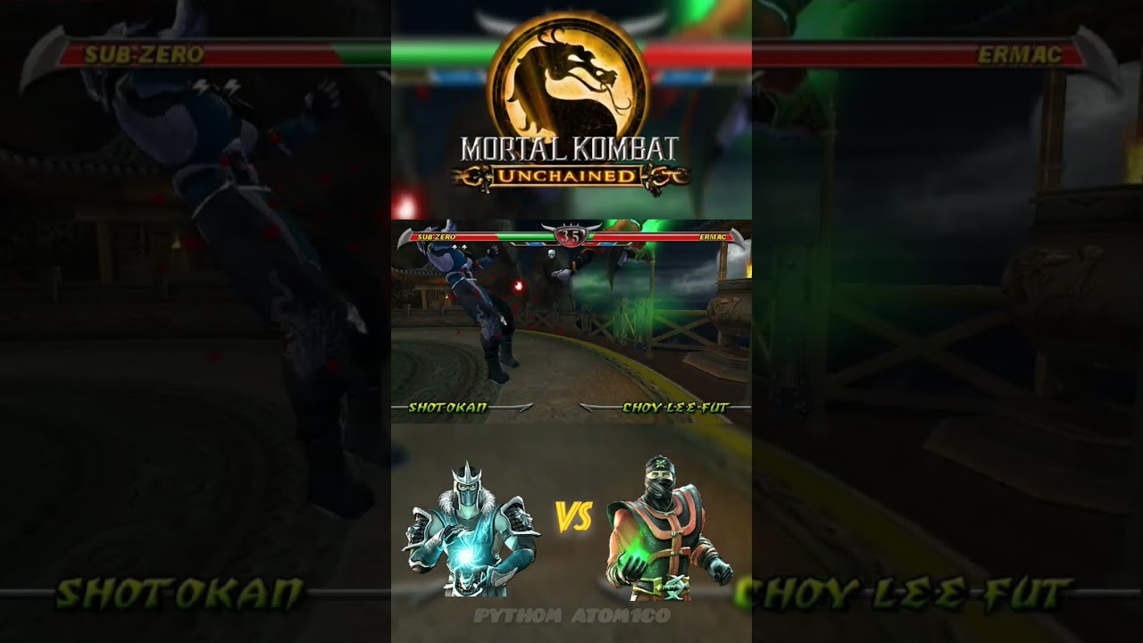 Sub-Zero Vs Ermac: (Mortal Kombat Unchained Psp Remastered Textures Mod)