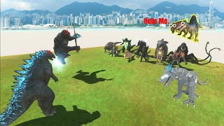 Godzilla 2014 x Kong Rescue T-Rex, Spinosaurus From Shimo + All Kaiju Monster screenshot 5