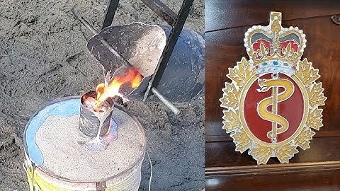 Lost Foam Casting CF Medic Logo in the Foundry Workshop