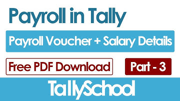 Payroll in Tally ERP 9 – Salary Entry + Free PDF Download - Part 3