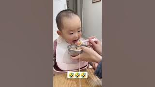 Mom Giving Food Funny 🤣 Eating Videos 😂😂😂 #funny #youtubeshorts #cute #viralbabies #viral #status