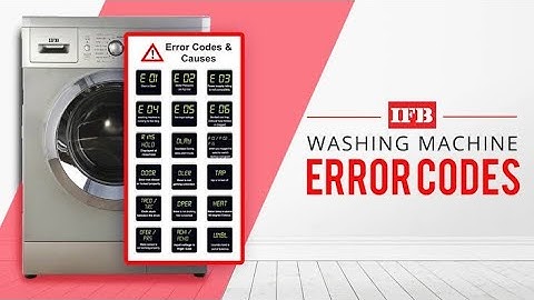 IFB Washing Machine Error Codes #ifberrorcode #ifbwashingmachine#washingmachinerepair