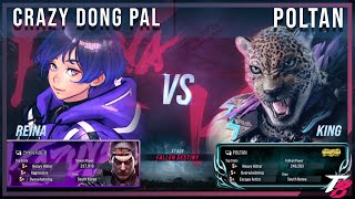 Tekken 8 ▰ CRAZY DONG PAL (Reina) VS POLTAN (King) | High Level Gameplay