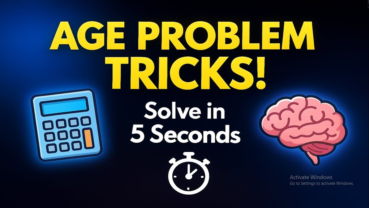 📘 Shortcut Math Tricks | Age Problems Tricks and Shortcuts | Age ...