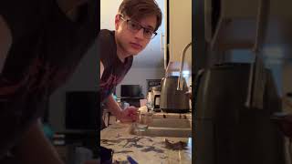 Measuring 3/4 cup of water