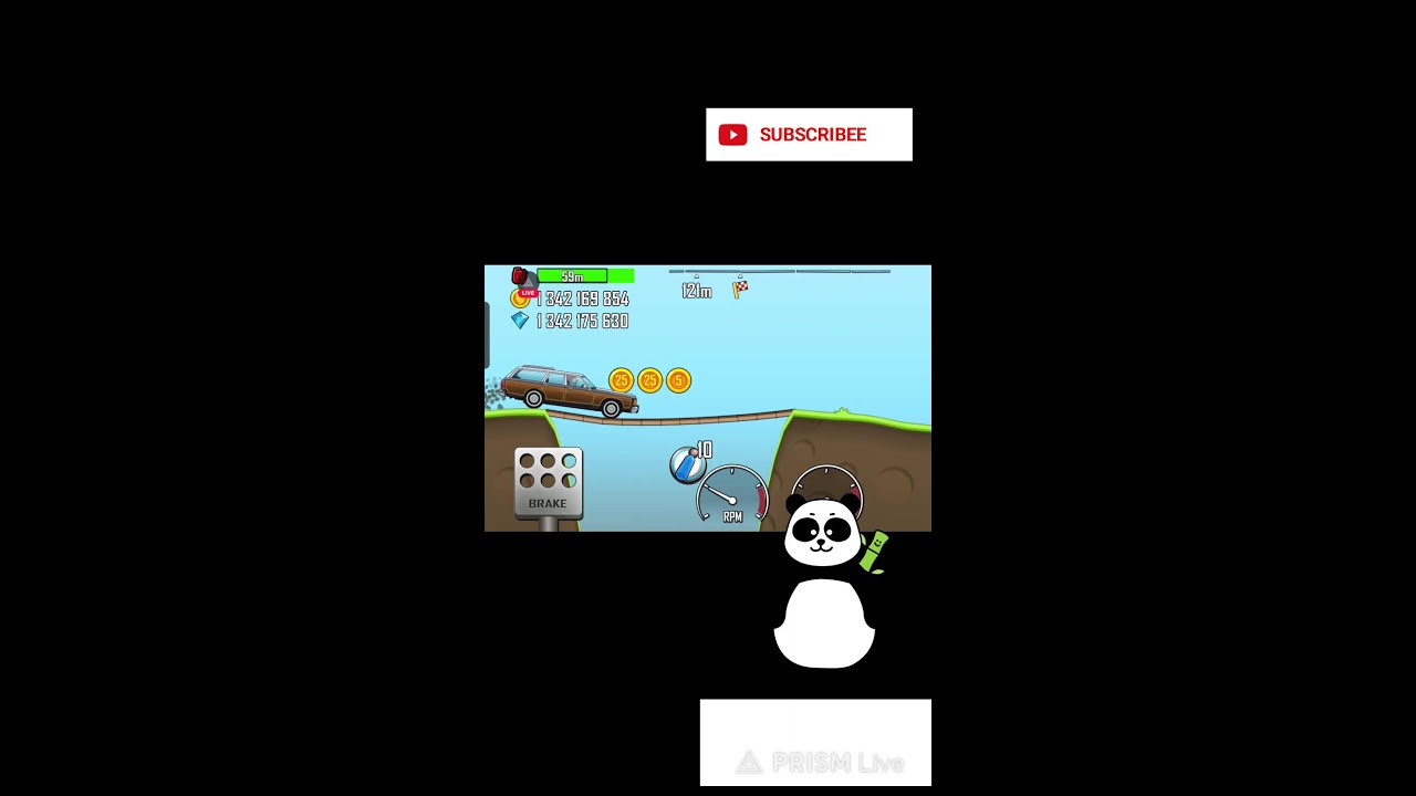 playing hill climb on live