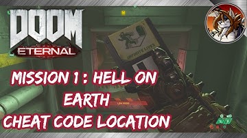 DOOM ETERNAL - Cheat Code Location in Mission 1 Hell on Earth
