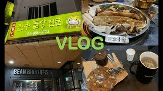 VLOGㅣ신도림에서 한우곱창,대창 먹고 빈브라더스에서 초코머핀,초코쿠키 먹은 일상ㅣ브이로그 ㅣ 둥둥가