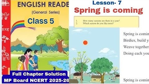 Class 5 / English / Chapter 7 "Spring is Coming" Full Chapter / MP Board / NCERT #english #exercise