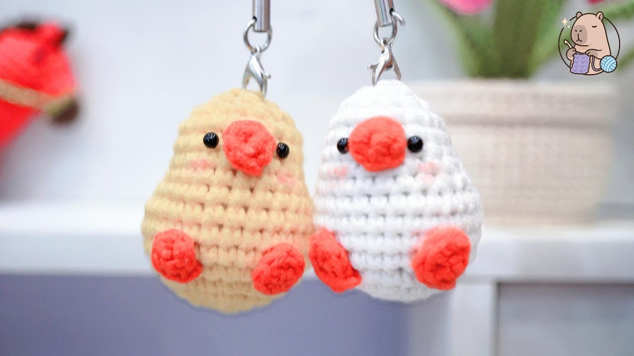 Hướng Dẫn Móc Móc Khóa Gà Con Dễ Thương Đơn Giản Dễ Làm 🐥 | Cute Crochet Chick Keychain