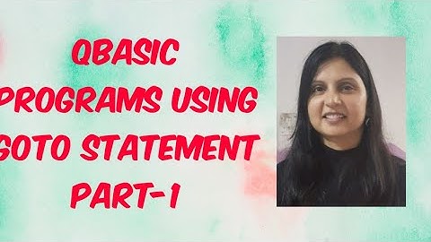 QBASIC Programming using GOTO Statement||Part-1