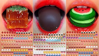 ASMR EMOJI FOOD CHALLENGE 💦🌈🧉#asmr #mukbang #eatingsounds #subscribe #food